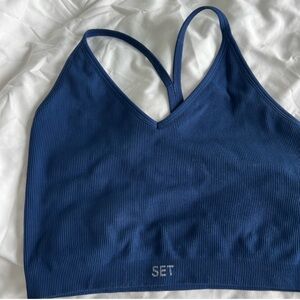 SET Active Sculptflex Ribbed V Bra | Navy | L